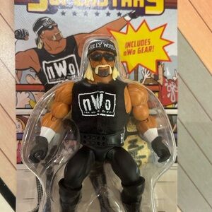 Hulk Hogan Wrestling Action Figure with Black and White Outfit